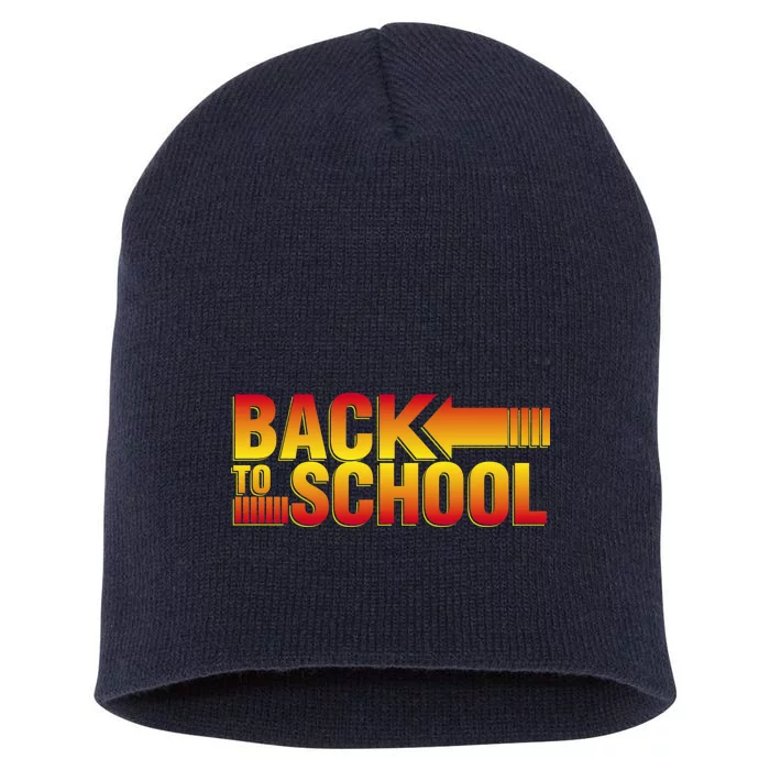 Back To School Parody Logo Short Acrylic Beanie