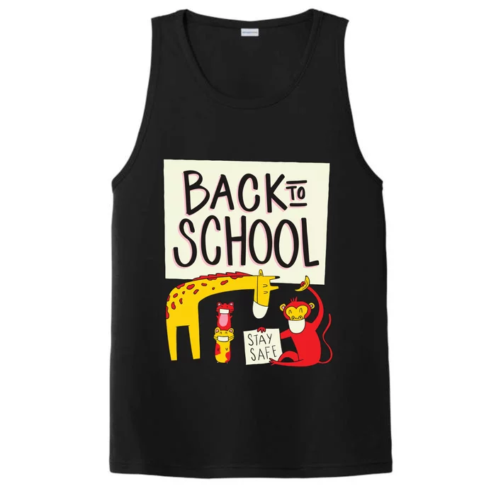 Back To School Stay Safe Animal Performance Tank