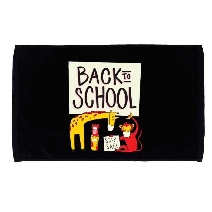 Back To School Stay Safe Animal Microfiber Hand Towel