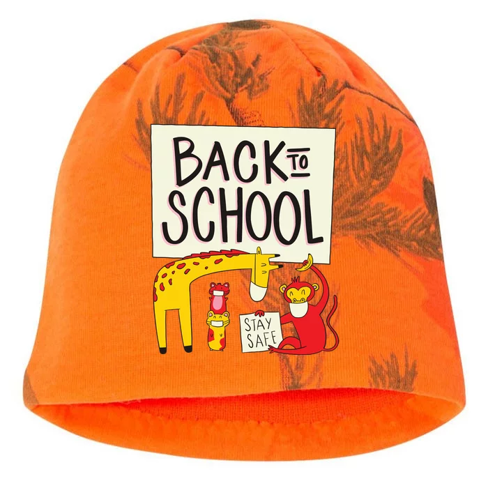 Back To School Stay Safe Animal Kati - Camo Knit Beanie