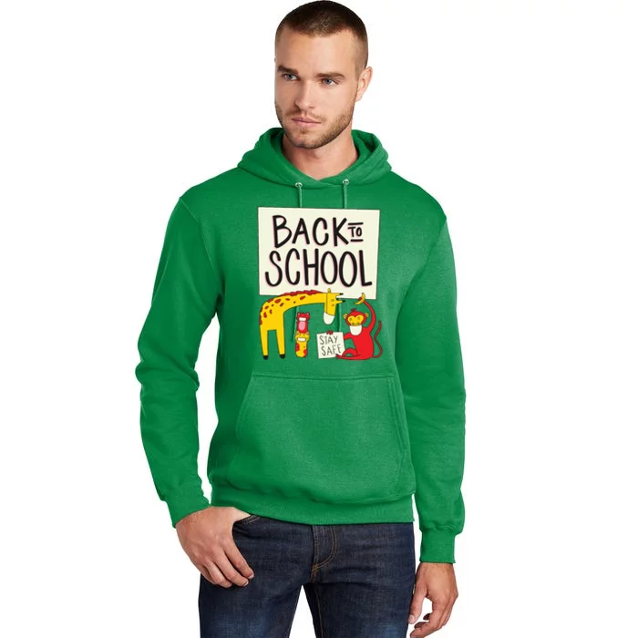 Back To School Stay Safe Animal Tall Hoodie