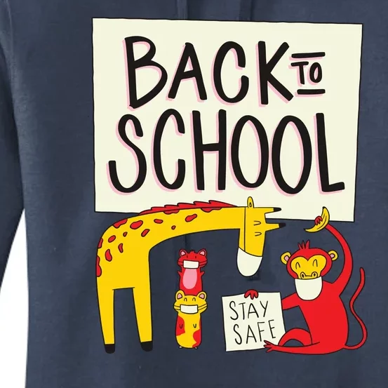 Back To School Stay Safe Animal Women's Pullover Hoodie