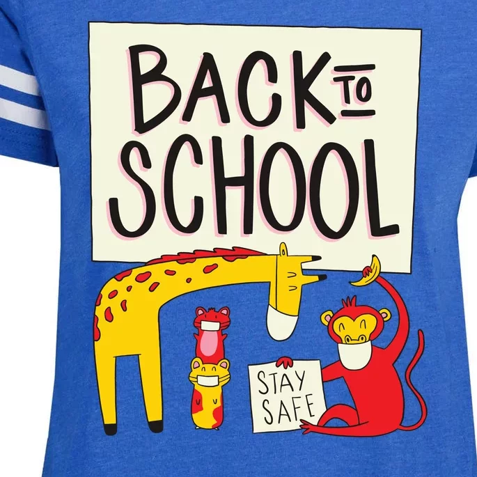 Back To School Stay Safe Animal Enza Ladies Jersey Football T-Shirt