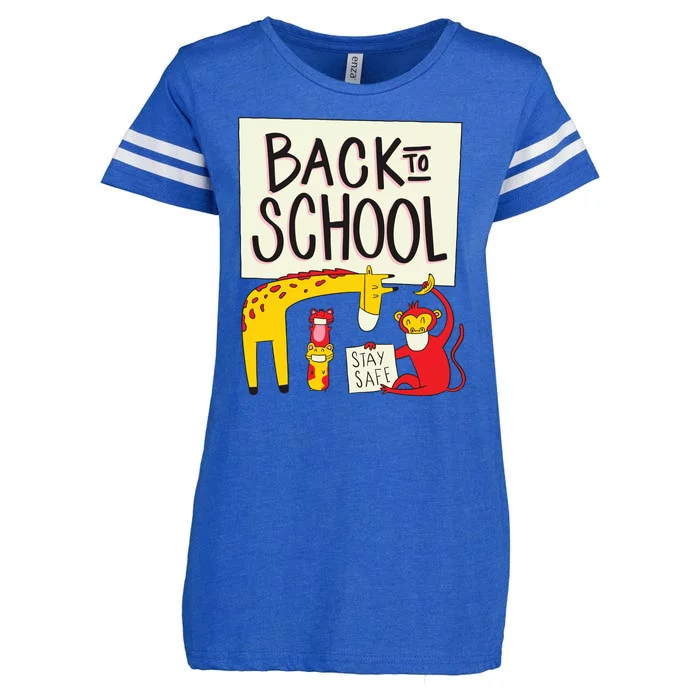 Back To School Stay Safe Animal Enza Ladies Jersey Football T-Shirt