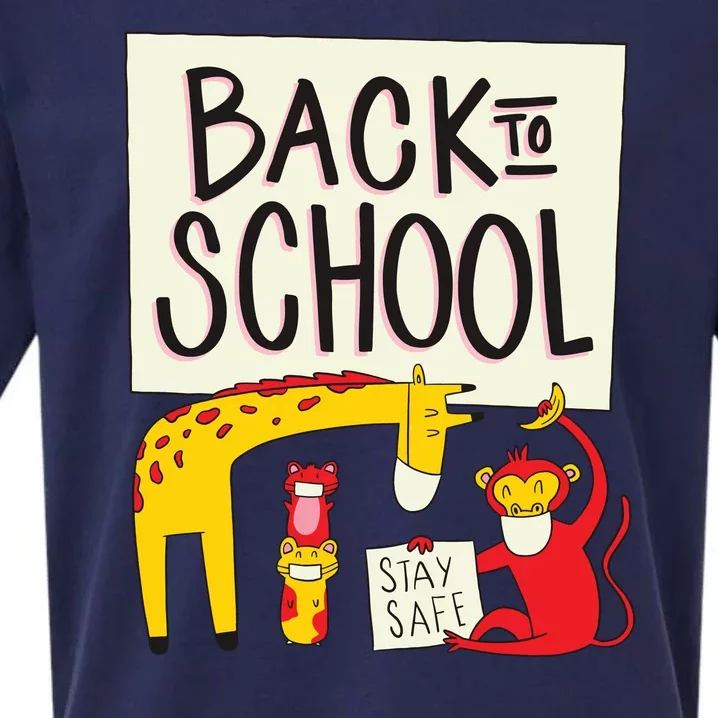 Back To School Stay Safe Animal Sueded Cloud Jersey T-Shirt