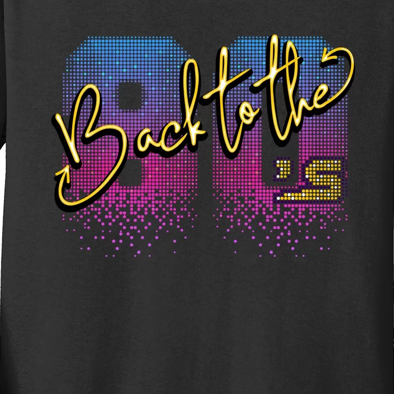 Back To The Eighties Kids Long Sleeve Shirt