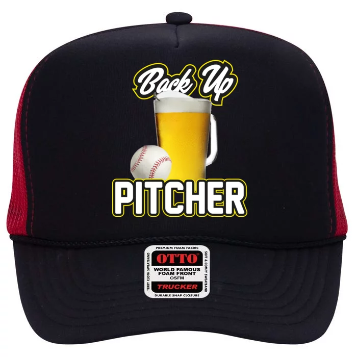 Back Up Pitcher High Crown Mesh Trucker Hat