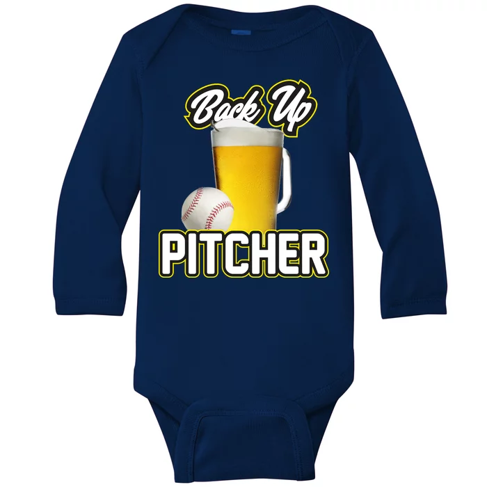 Back Up Pitcher Baby Long Sleeve Bodysuit