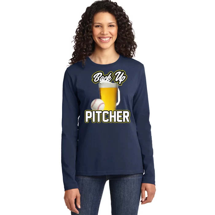 Back Up Pitcher Ladies Long Sleeve Shirt