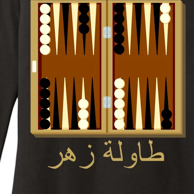 Backgammon Board In Arabic Womens CVC Long Sleeve Shirt