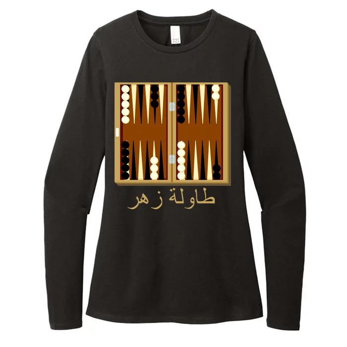 Backgammon Board In Arabic Womens CVC Long Sleeve Shirt