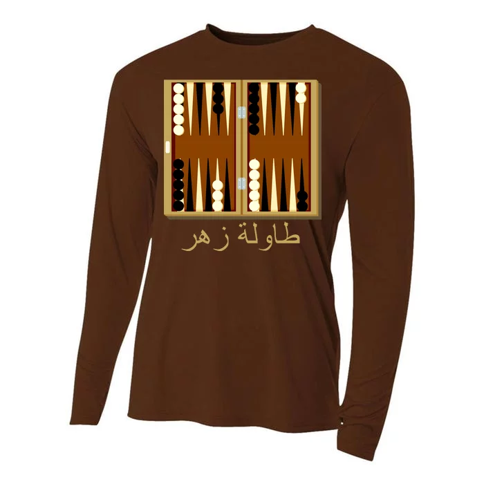 Backgammon Board In Arabic Cooling Performance Long Sleeve Crew