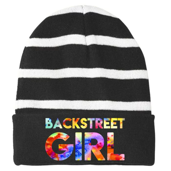 Backstreet Girl Striped Beanie with Solid Band