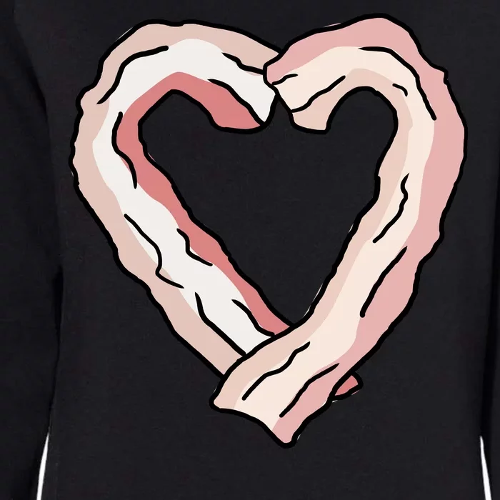 Bacon Heart Womens California Wash Sweatshirt