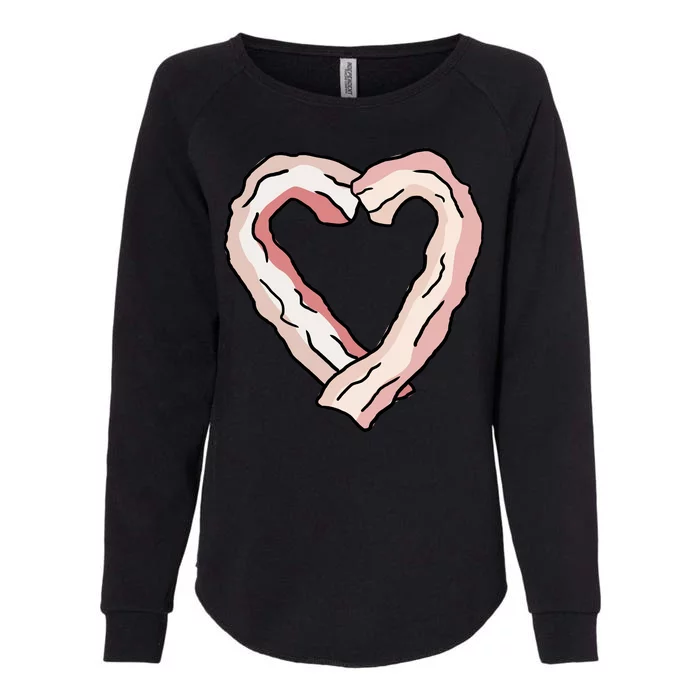 Bacon Heart Womens California Wash Sweatshirt