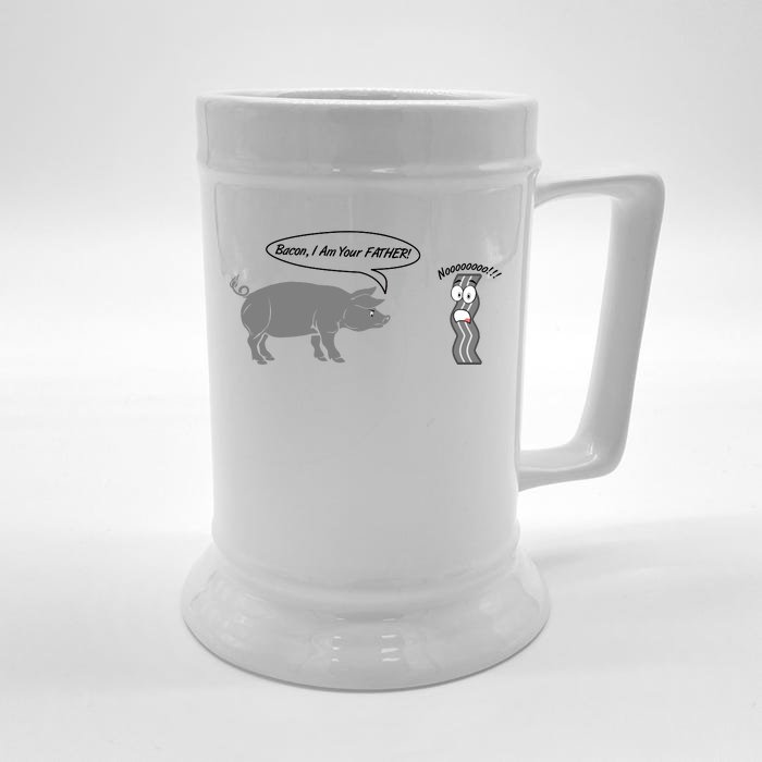 Bacon, I Am Your Father! No! Funny Pig Bacon Lover Front & Back Beer Stein