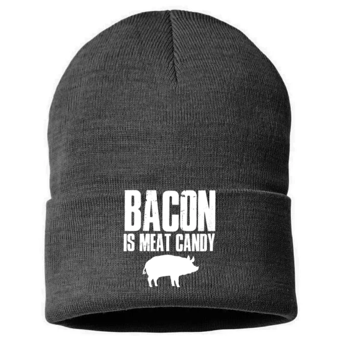 Bacon Is Meat Candy Sustainable Knit Beanie