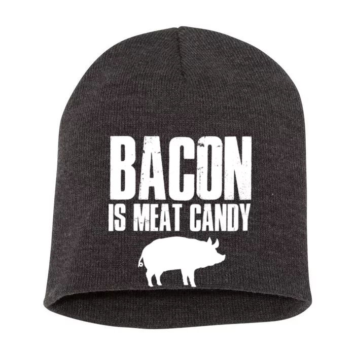 Bacon Is Meat Candy Short Acrylic Beanie