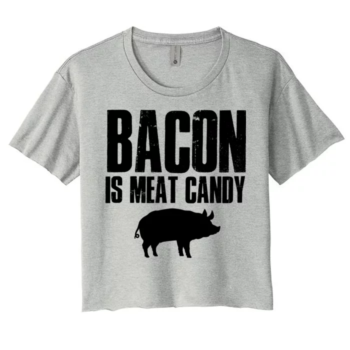 Bacon Is Meat Candy Women's Crop Top Tee