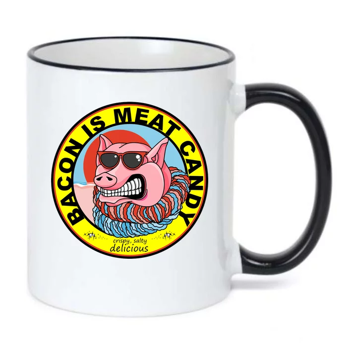 Bacon Is Meat Candy Pig Funny Black Color Changing Mug