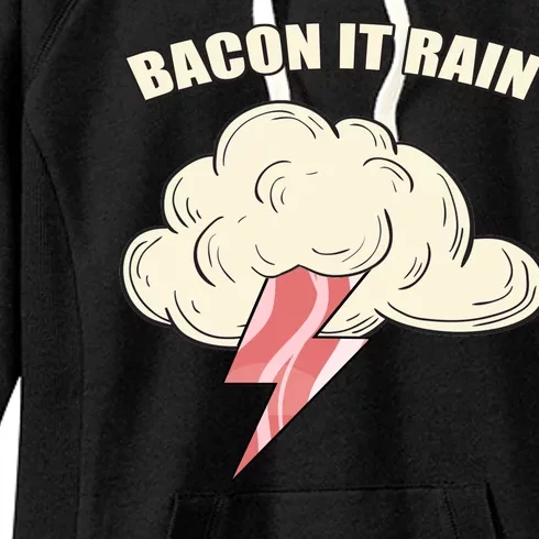 Bacon It Rain Women's Fleece Hoodie