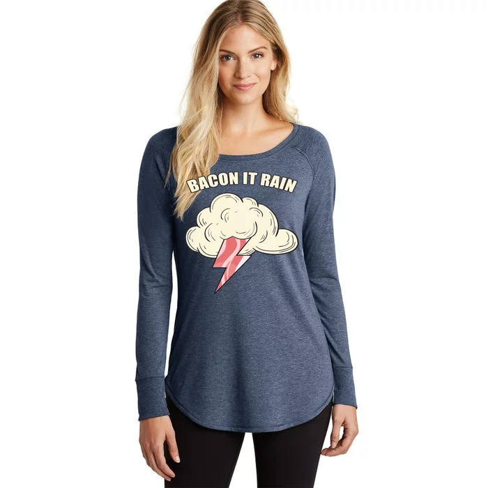 Bacon It Rain Women's Perfect Tri Tunic Long Sleeve Shirt