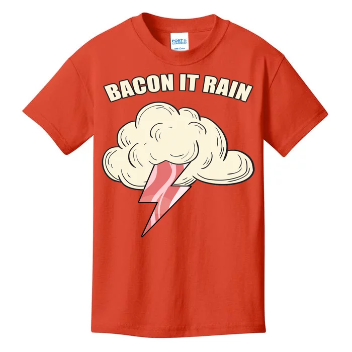 Bacon It Rain Kids T-Shirt