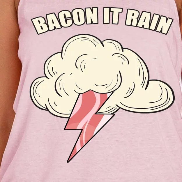 Bacon It Rain Women's Knotted Racerback Tank