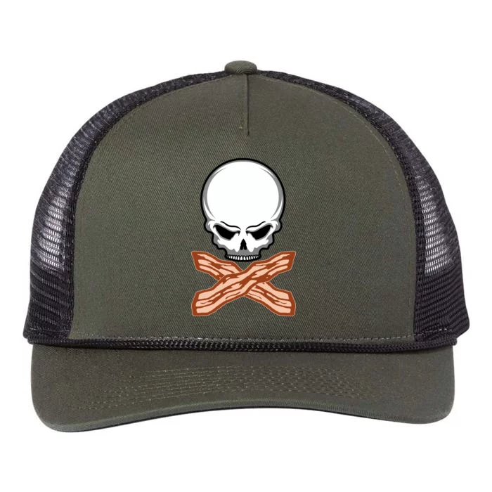 Bacon Skull Retro Rope Trucker Hat Cap