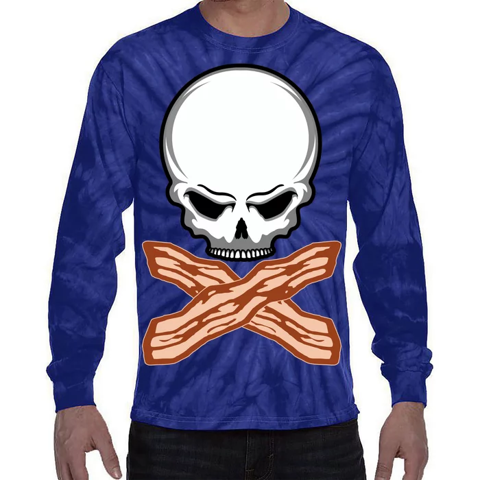 Bacon Skull Tie-Dye Long Sleeve Shirt