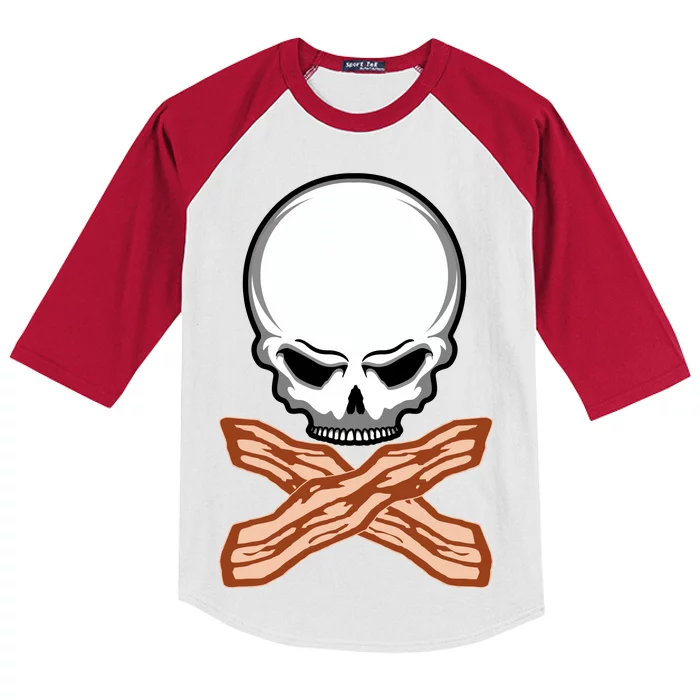 Bacon Skull Kids Colorblock Raglan Jersey