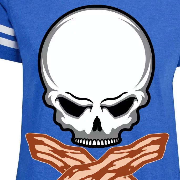 Bacon Skull Enza Ladies Jersey Football T-Shirt