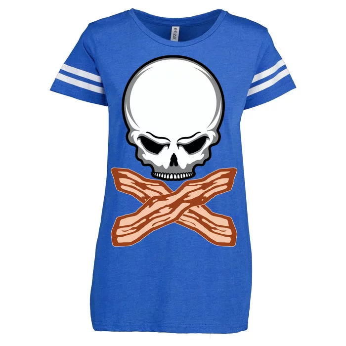 Bacon Skull Enza Ladies Jersey Football T-Shirt