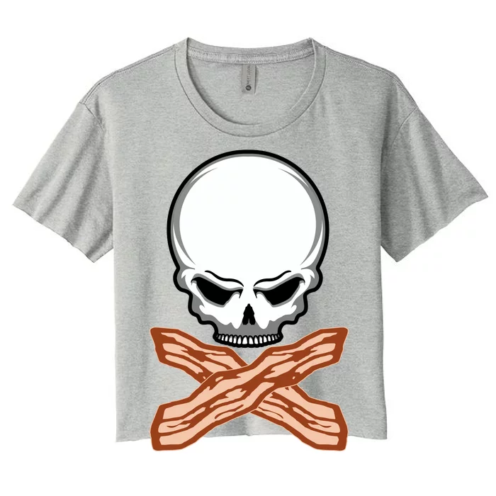 Bacon Skull Women's Crop Top Tee