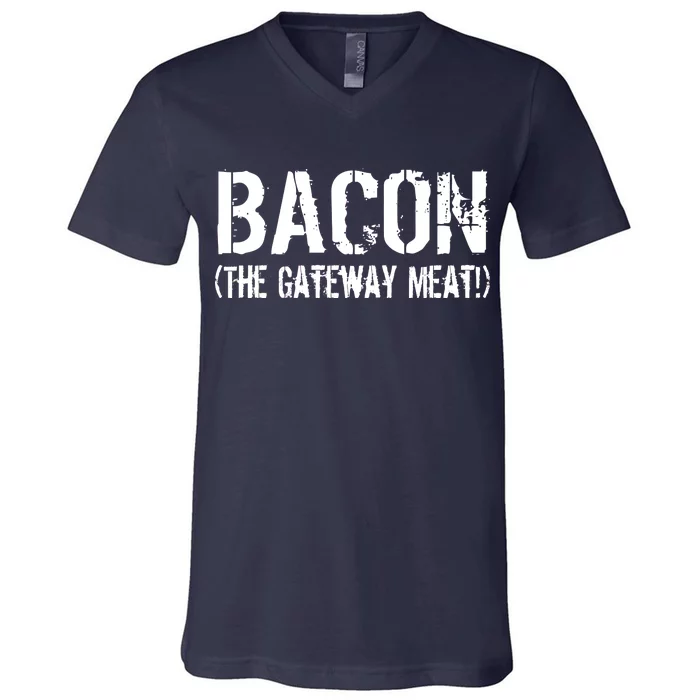 Bacon The Gateway Meat V-Neck T-Shirt