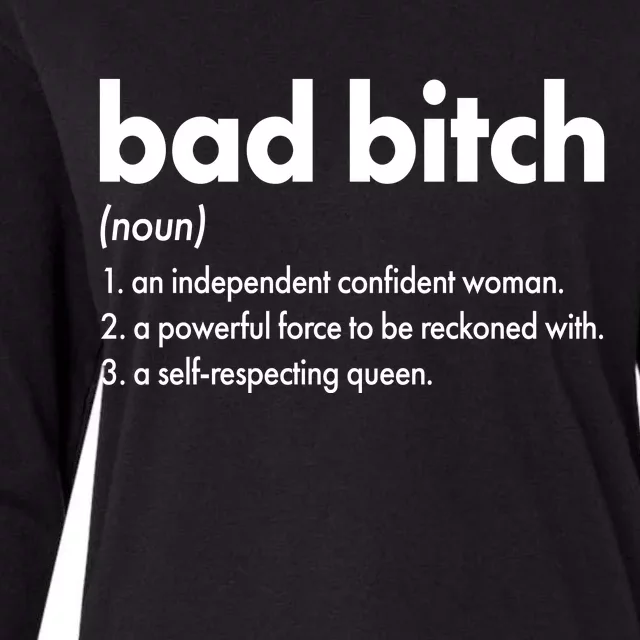 Bad Bitch Definition Womens Cotton Relaxed Long Sleeve T-Shirt