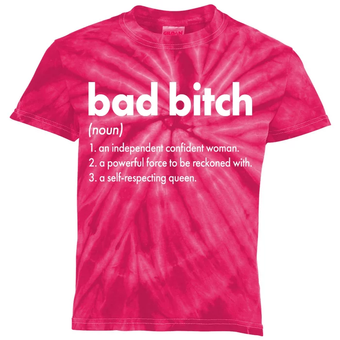 Bad Bitch Definition Kids Tie-Dye T-Shirt