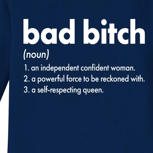 Bad Bitch Definition Baby Long Sleeve Bodysuit