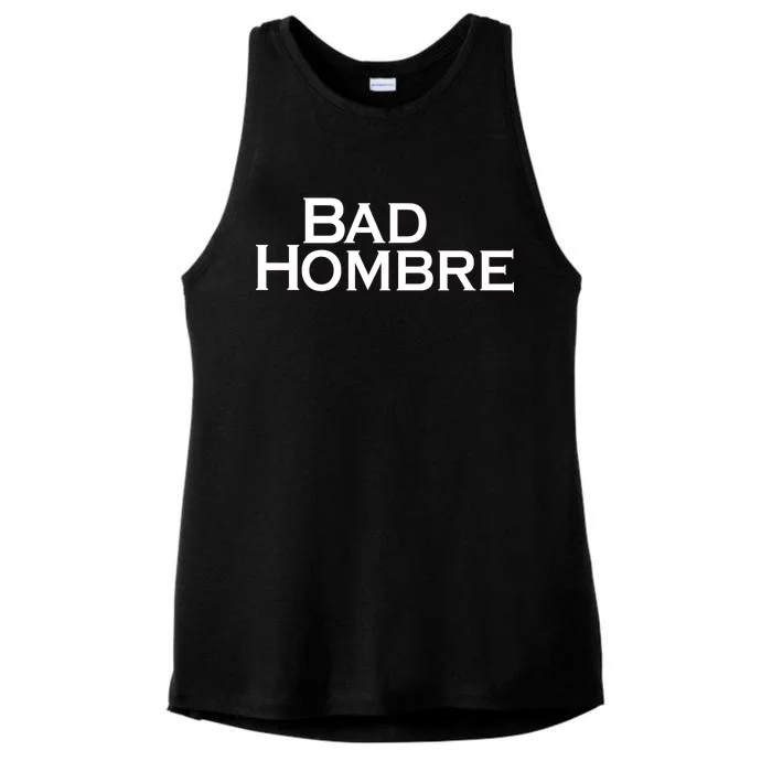 Bad Hombre Classy Logo Ladies Tri-Blend Wicking Tank