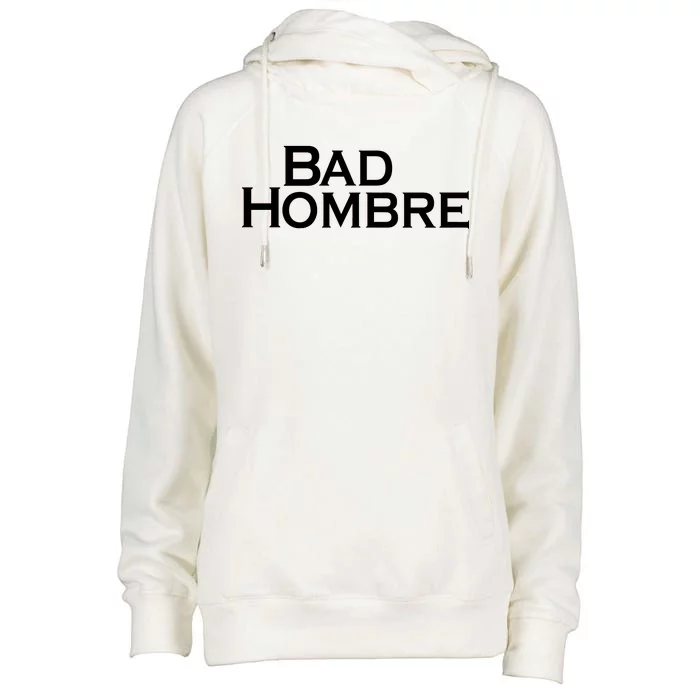 Bad Hombre Classy Logo Womens Funnel Neck Pullover Hood