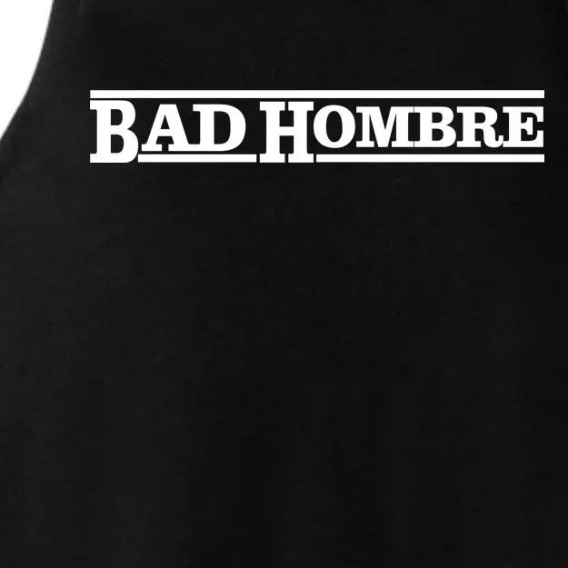 Bad Hombre Stamp Ladies Tri-Blend Wicking Tank