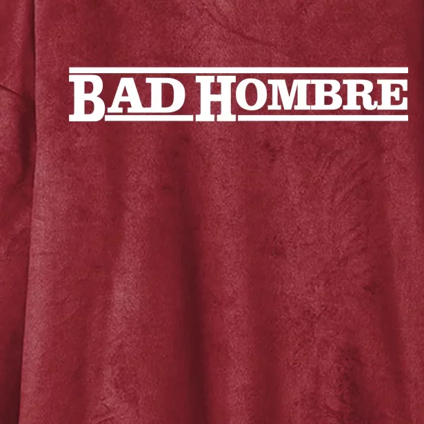 Bad Hombre Stamp Hooded Wearable Blanket