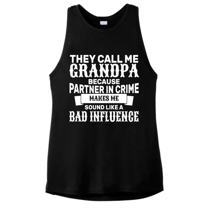 Bad Influence Grandpa Ladies Tri-Blend Wicking Tank