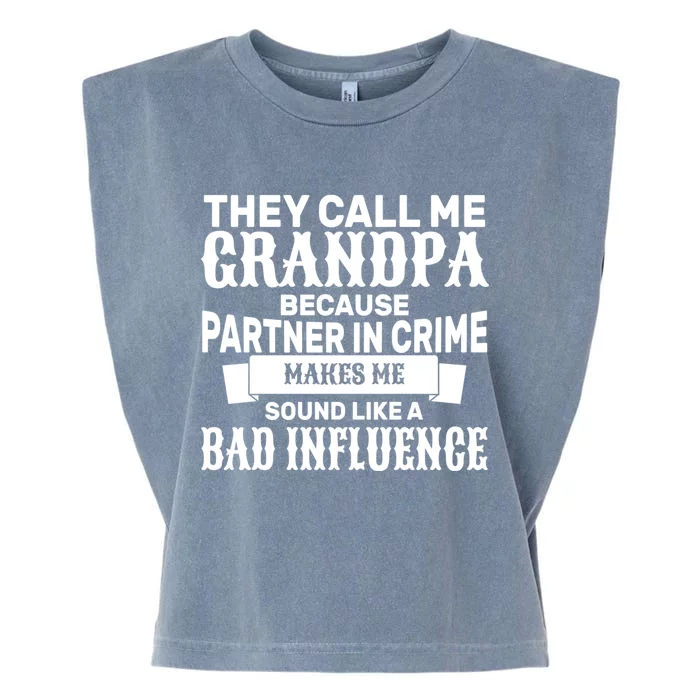 Bad Influence Grandpa Garment-Dyed Women's Muscle Tee