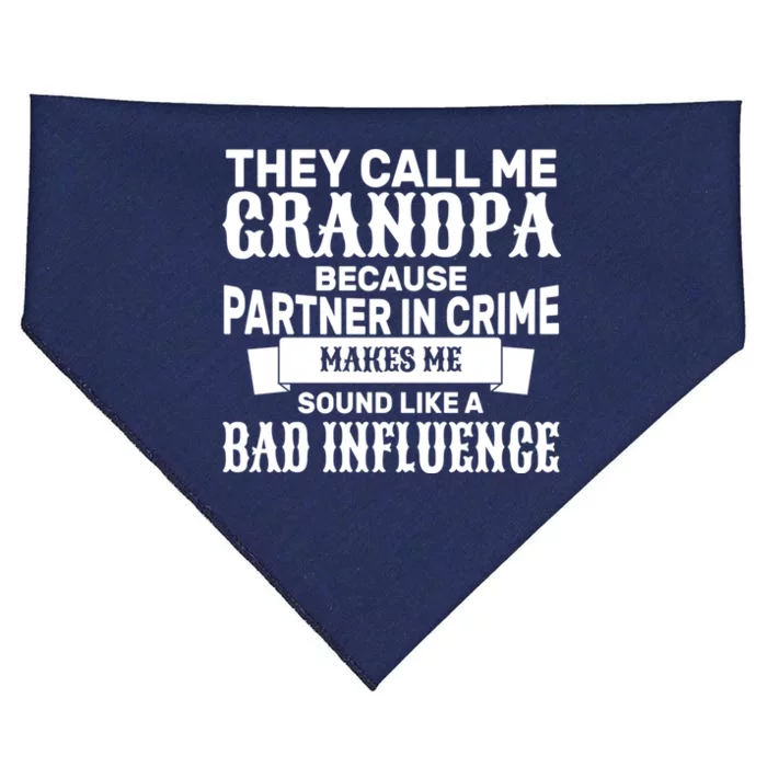 Bad Influence Grandpa USA-Made Doggie Bandana