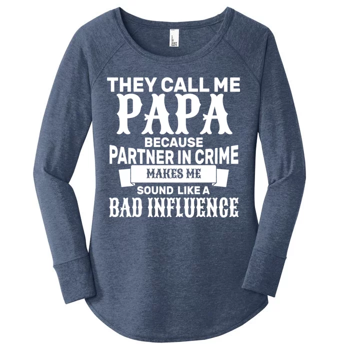 Bad Influence Papa Women's Perfect Tri Tunic Long Sleeve Shirt