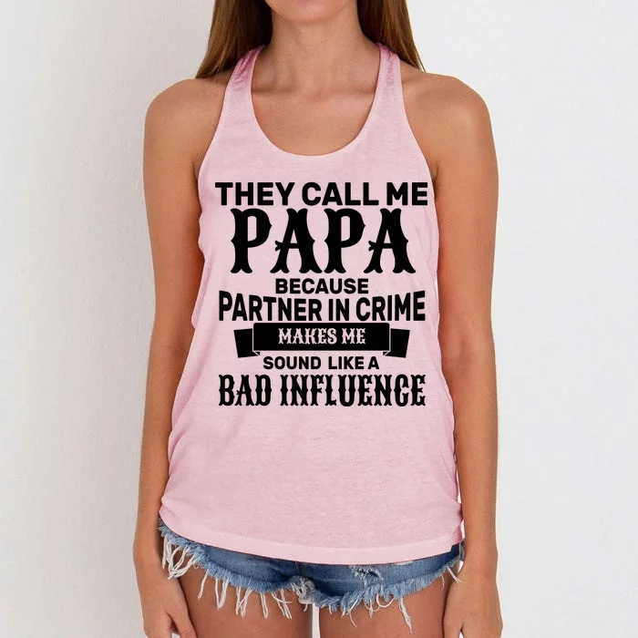 Bad Influence Papa Women's Knotted Racerback Tank