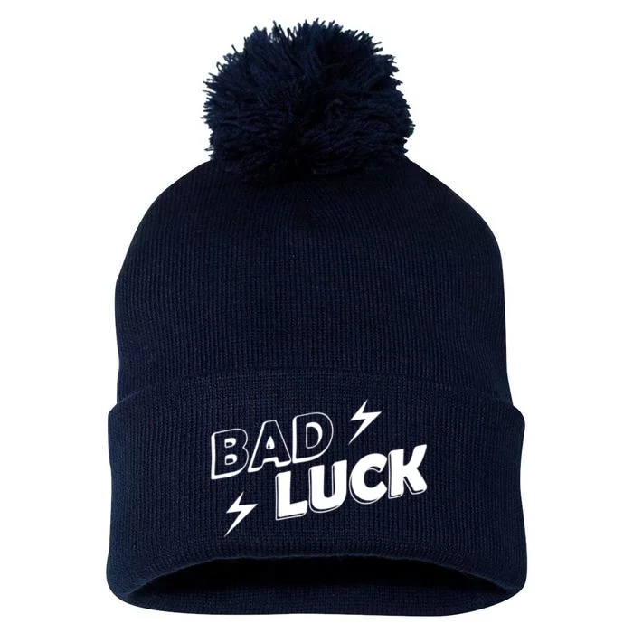 Bad Luck Lightning Pom Pom 12in Knit Beanie