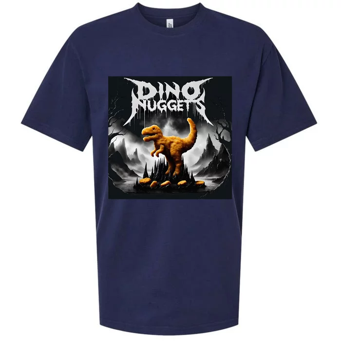 Black Aesthetic Dino Nuggets Death Metal Music Chicken Nugs Sueded Cloud Jersey T-Shirt