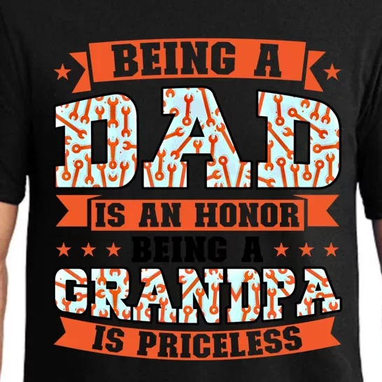 Being A Dad Is An Honor Being A Grandpa Graddad Gift Pajama Set